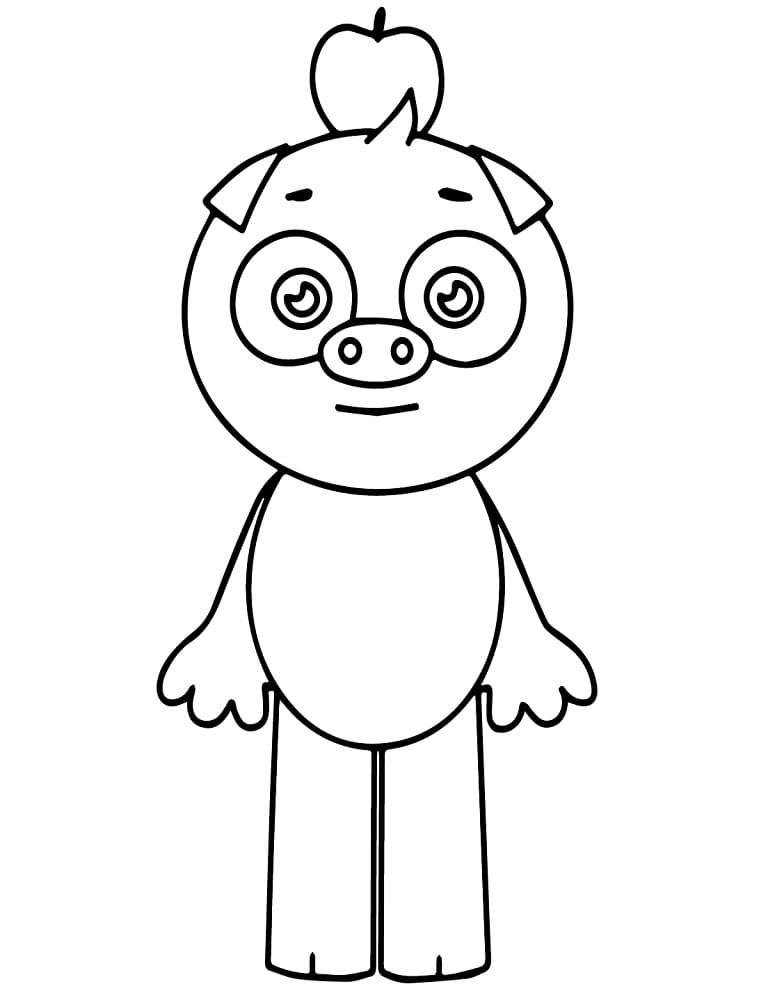 Peter the Pig Abgerny Incredibox coloring page