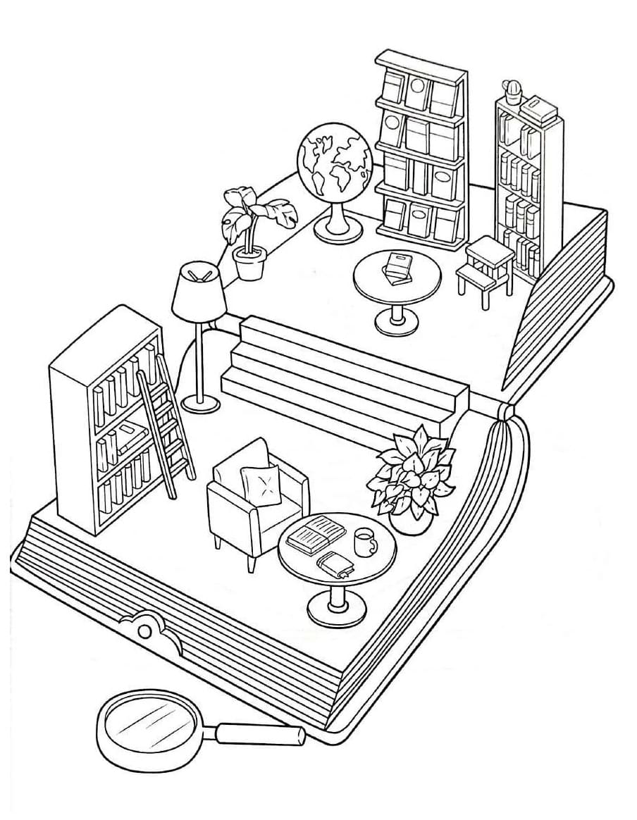 Pocket World Book coloring page