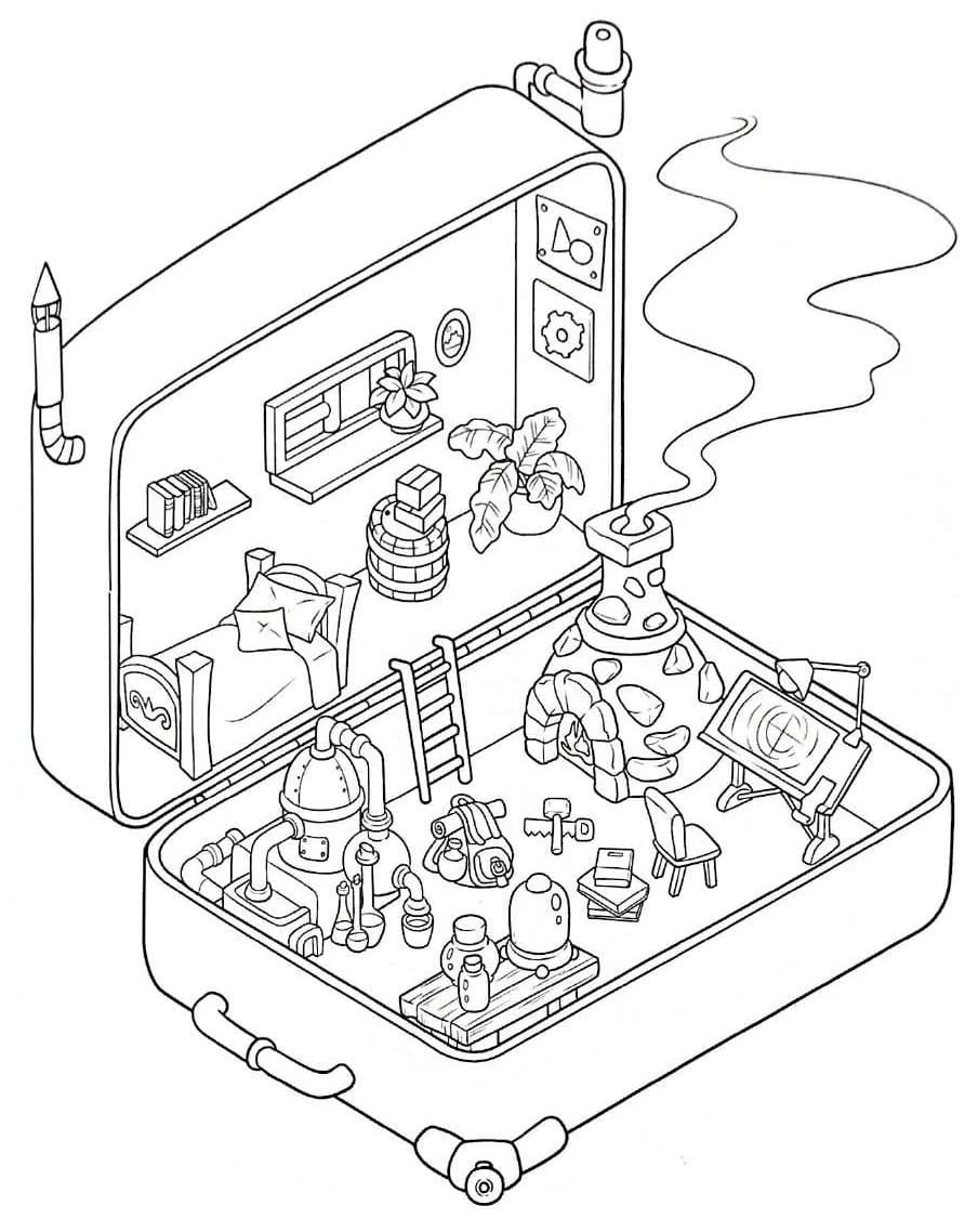 Pocket World Free coloring page