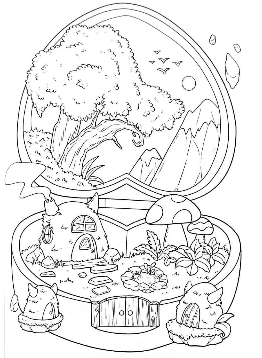 Pocket World Free Printable coloring page