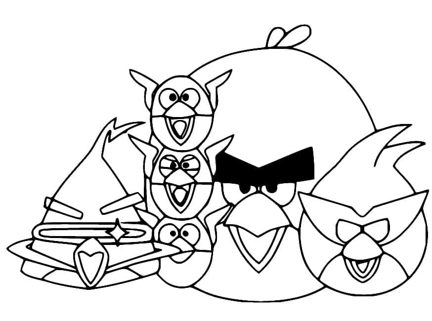 Print Angry Birds Space coloring page