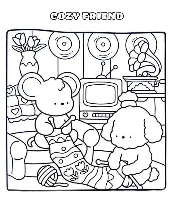 Print Cozy Friend For Kids coloring page