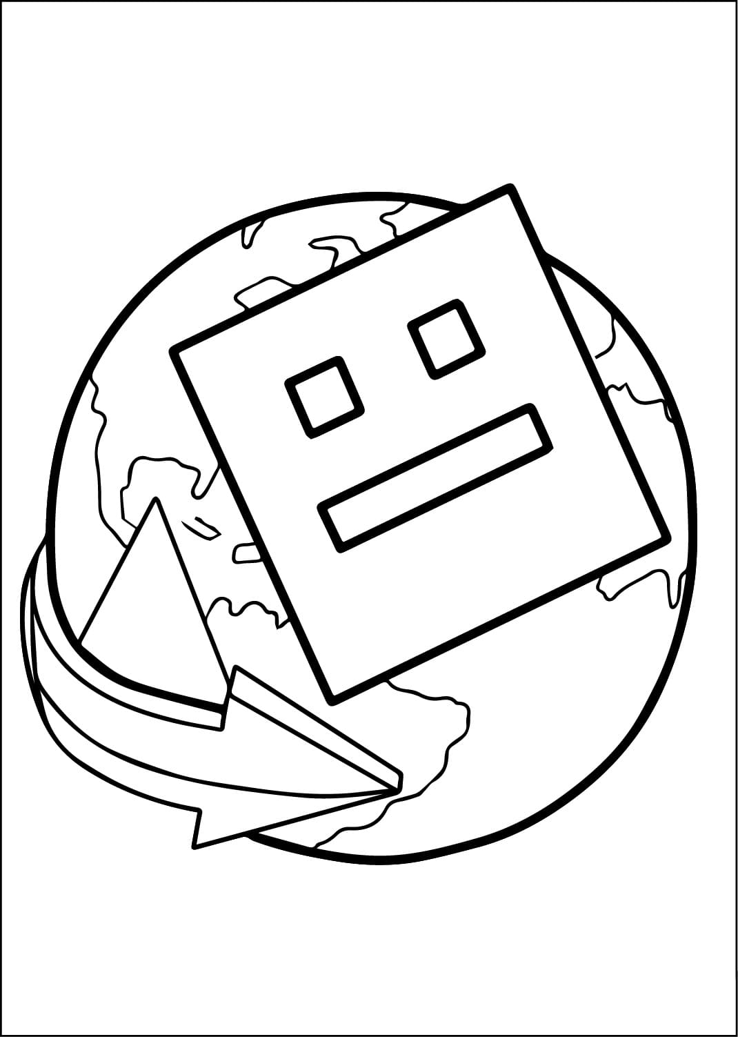 Print Geometry Dash coloring page