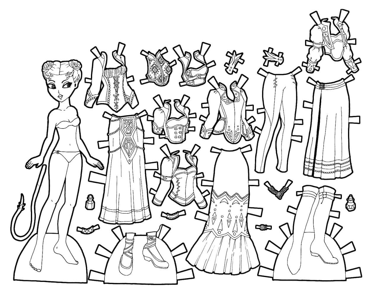 Print Paper Doll coloring page