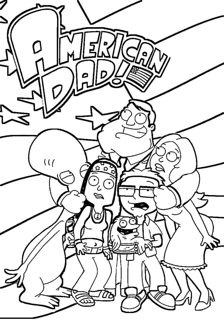 American Dad coloring pages