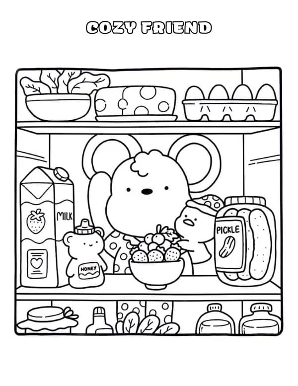 Printable Cozy Friend For Kids coloring page