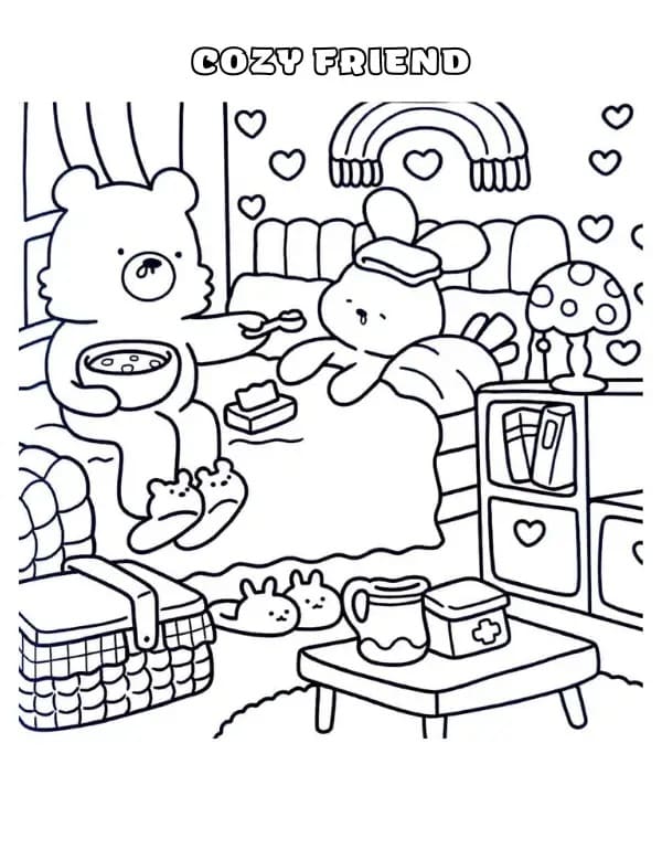 Printable Cozy Friend Image