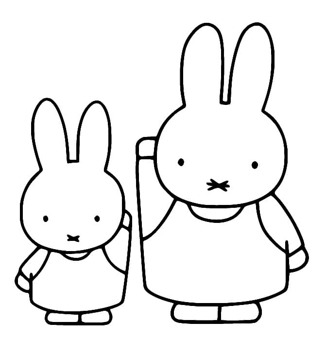 Printable Miffy coloring page