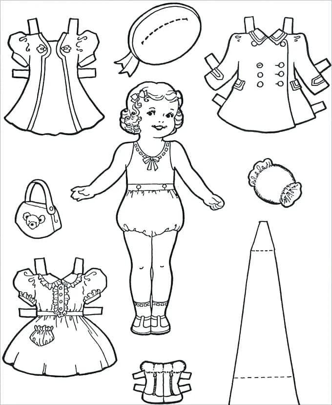 Printable Paper Doll For Kids