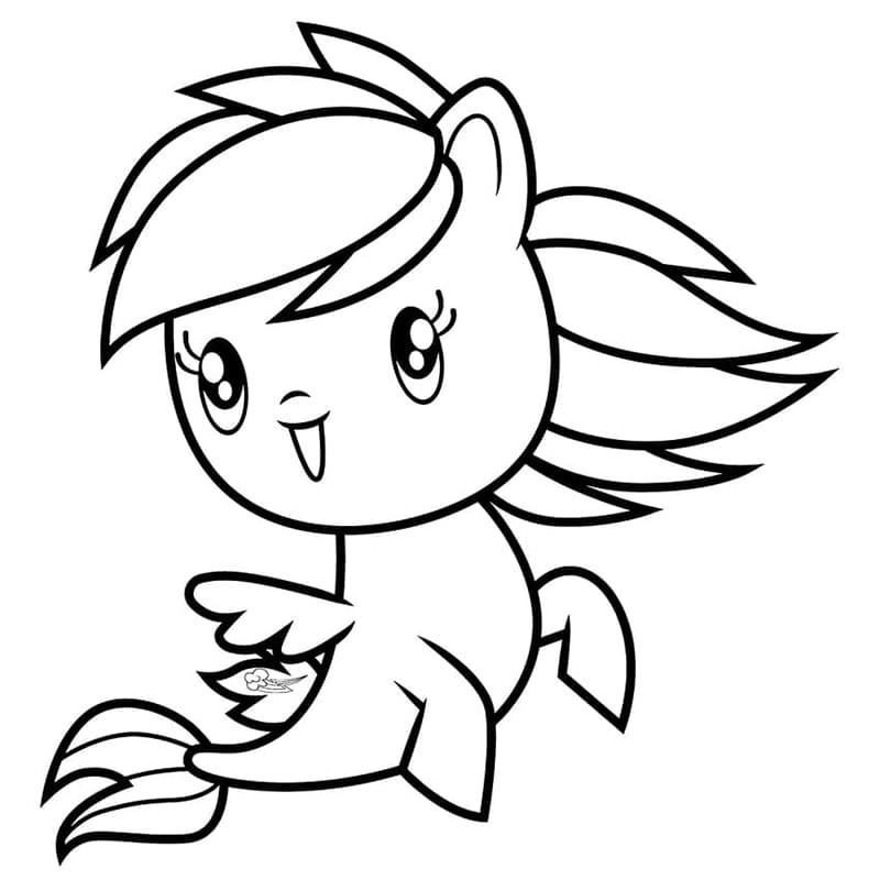 Rainbow Dash from Cutie Mark Crew coloring page