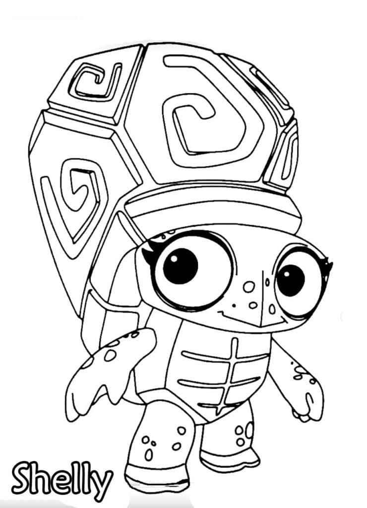 Shelly from Zooba coloring page