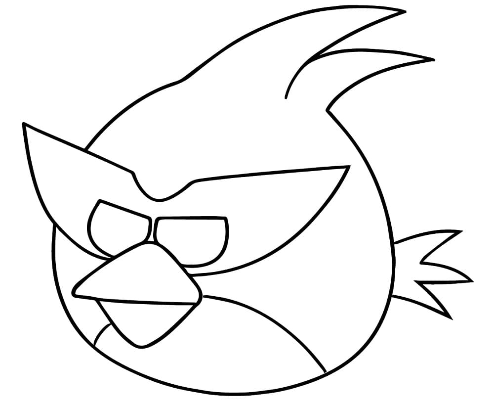 Simple Angry Birds Space coloring page