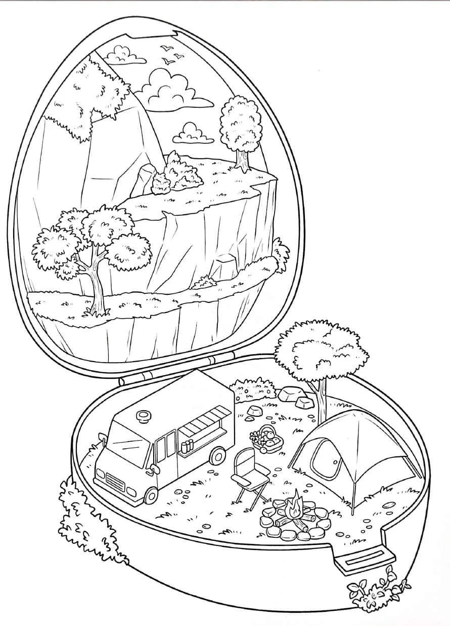 Small Pocket World coloring page