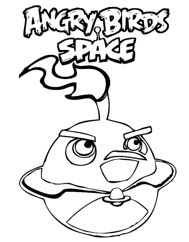 Space Bomb in Angry Birds Space coloring page