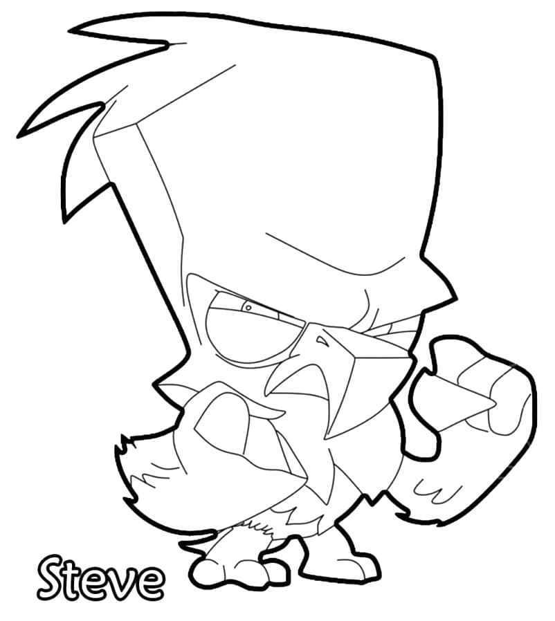 Steve from Zooba coloring page