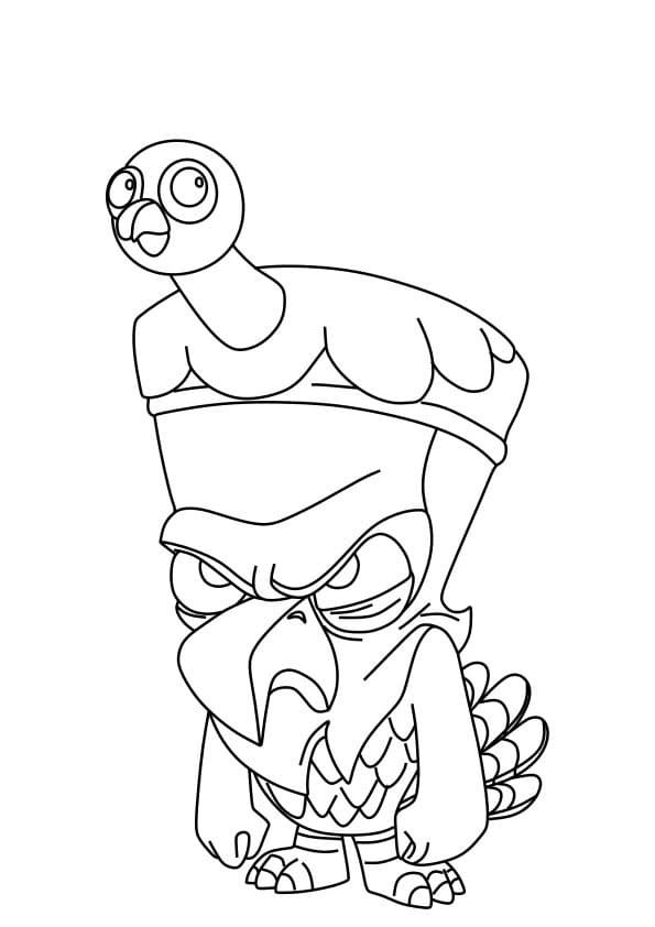 Turkey Steve from Zooba coloring page