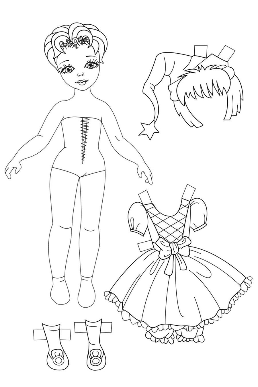 Very Nice Paper Doll coloring page