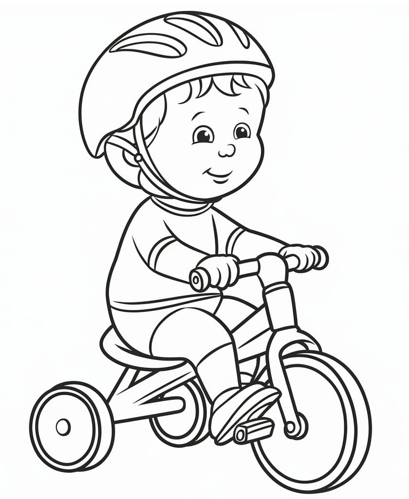 A Boy on Tricycle