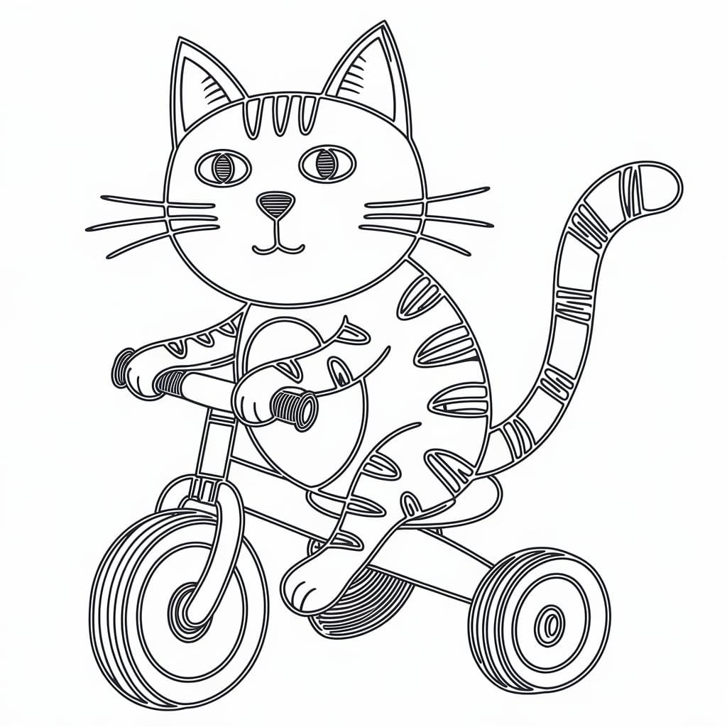 A Cat on Tricycle