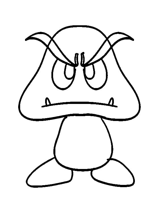 Angry Goomba coloring page