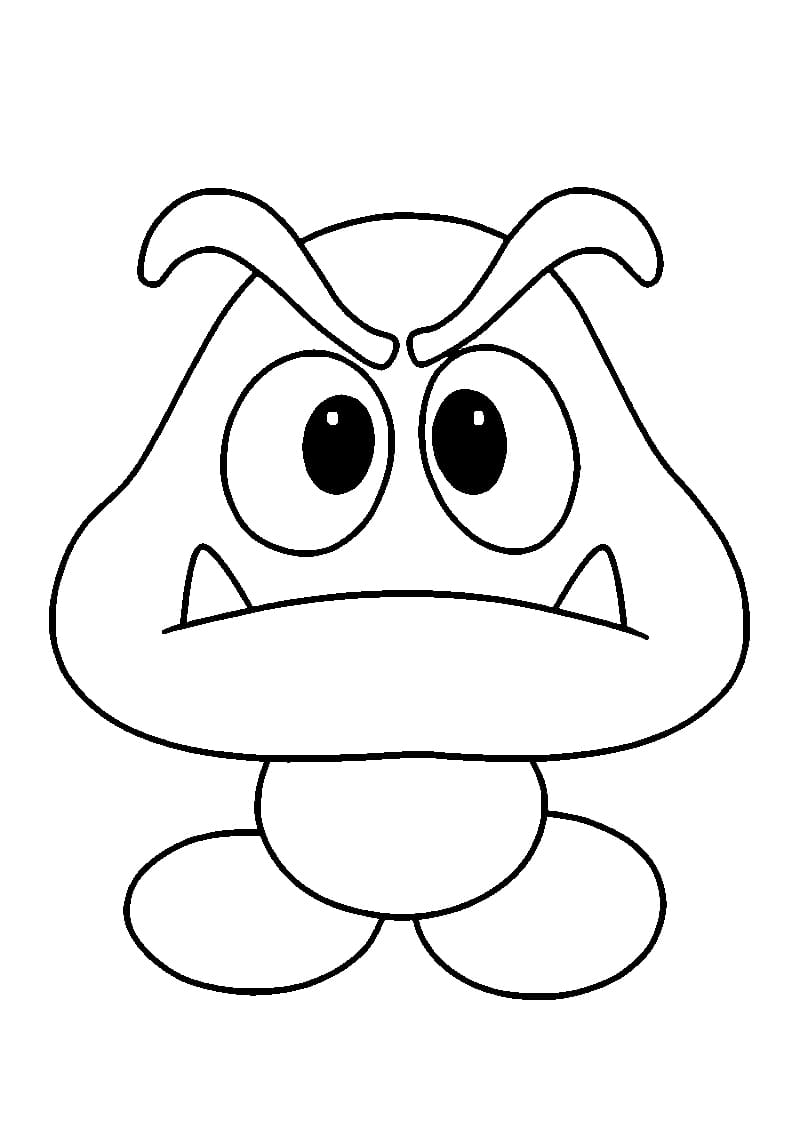 Basic Goomba coloring page