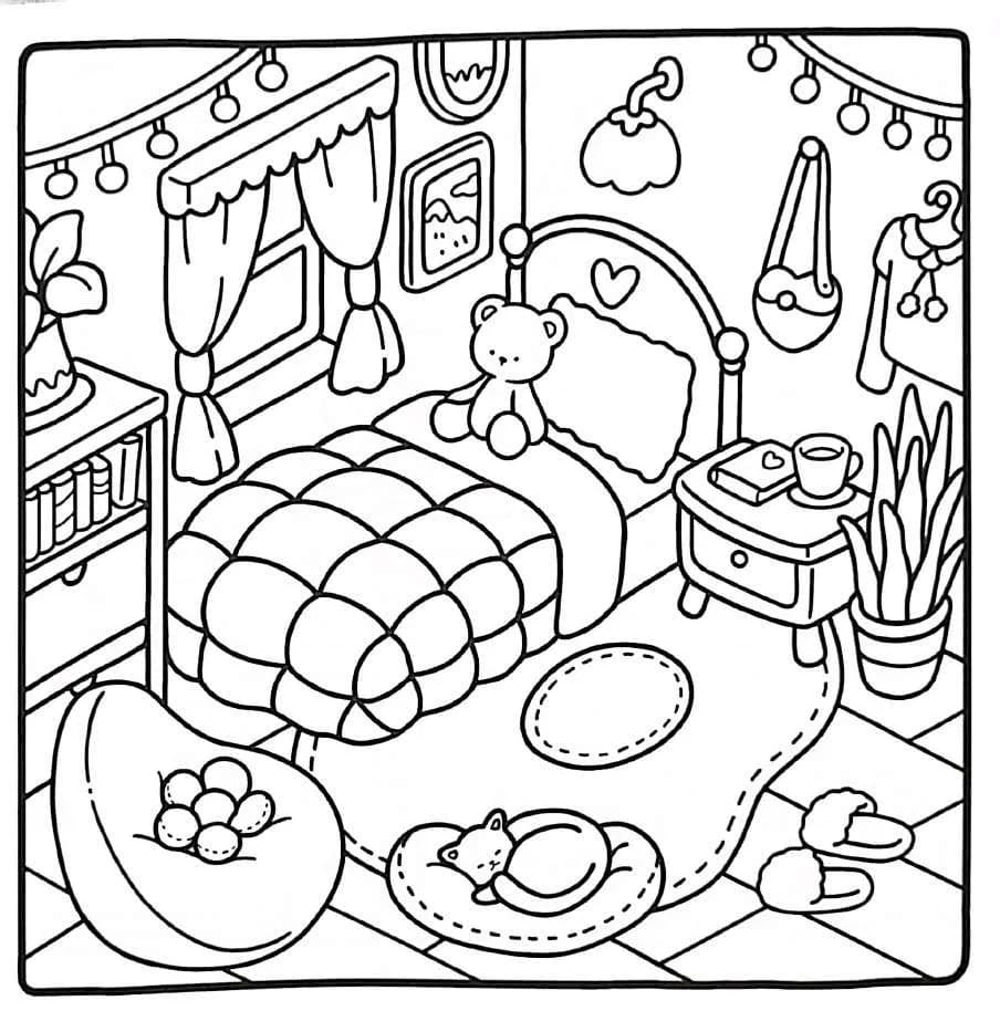 Bedroom Little Corner coloring page