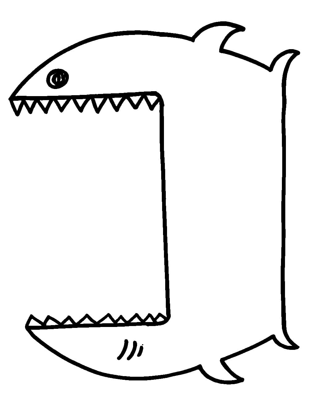 Big Mouth Fish Free coloring page