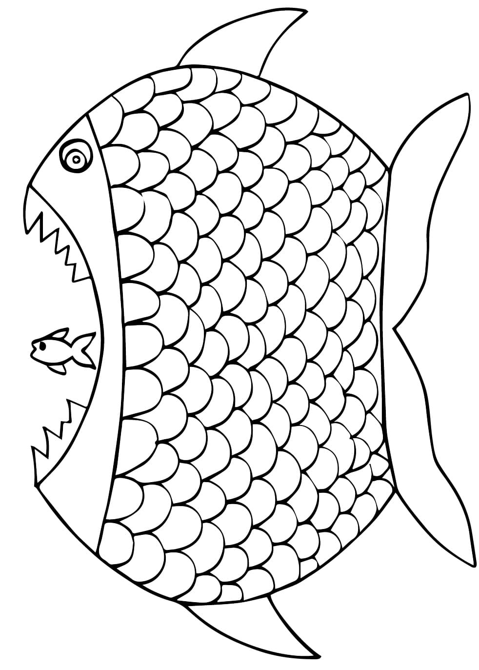 Big Mouth Fish Image coloring page