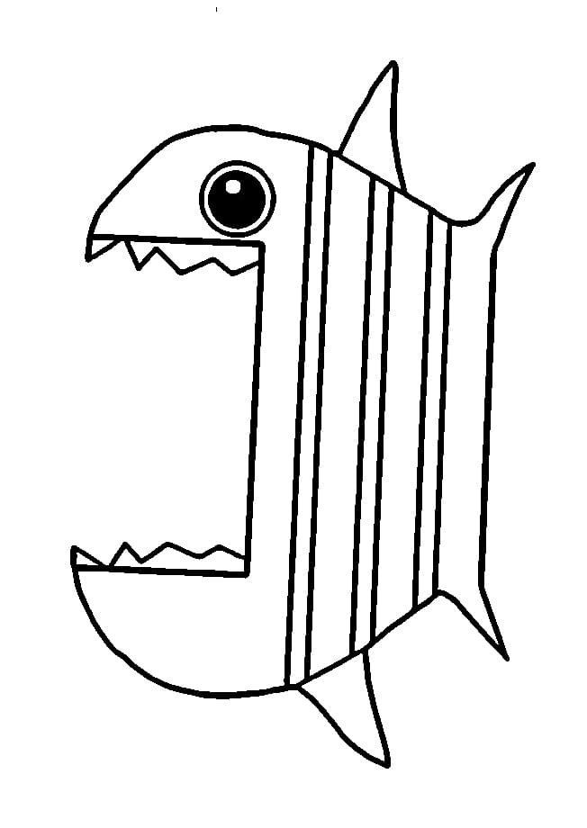 Big Mouth Fish Sheet coloring page