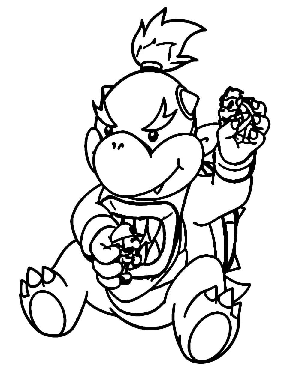 Bowser Jr Nintendo coloring page