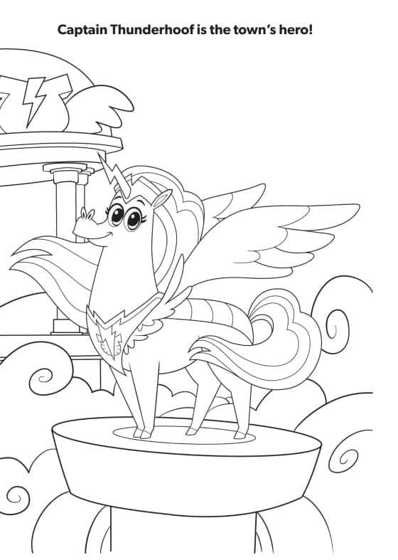 Captain Thunderhoof from Corn and Peg coloring page