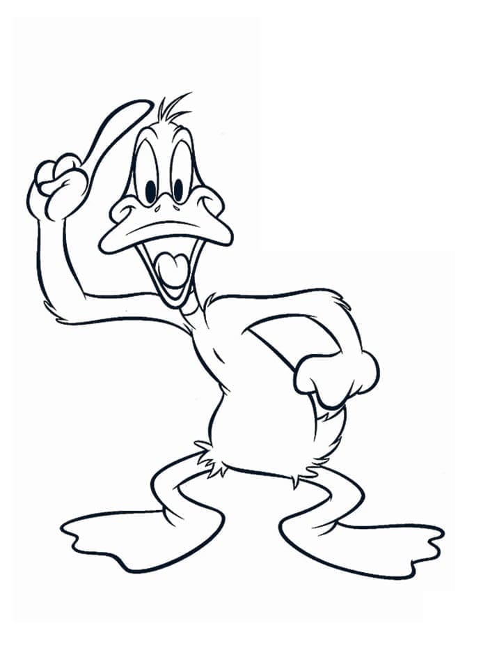 Cartoon Daffy Duck coloring page