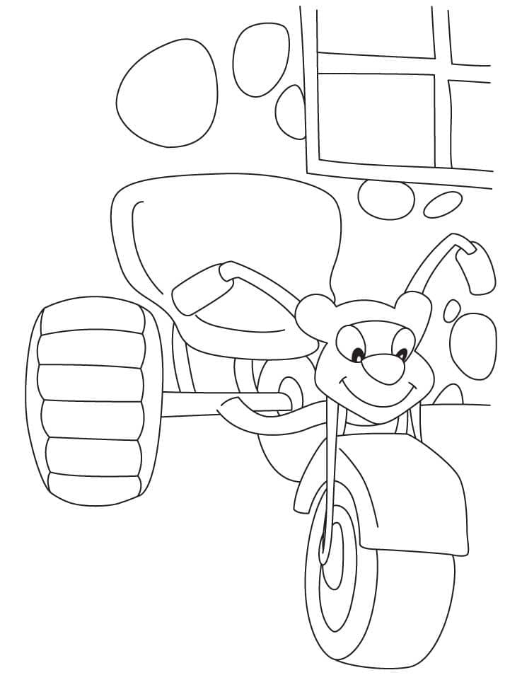 Cartoon Tricycle