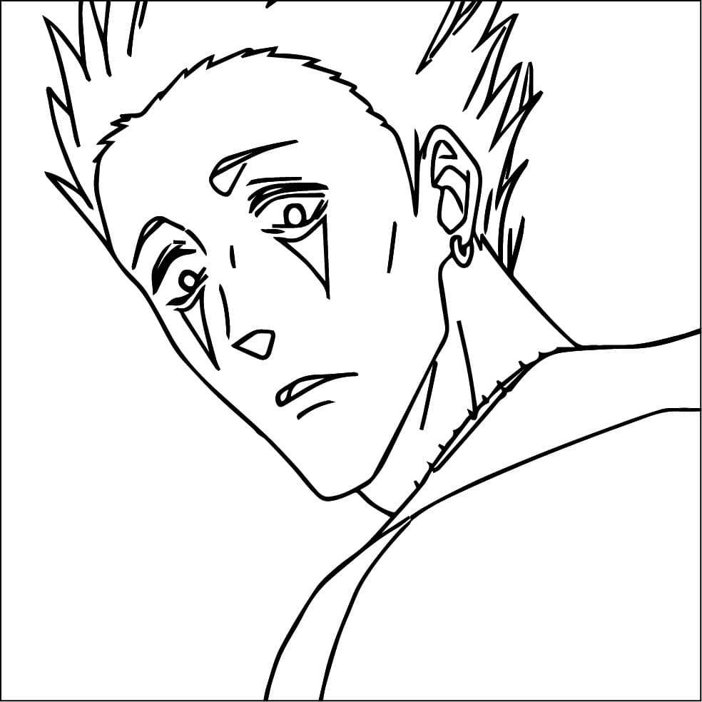 Character from Sakamoto Days coloring page