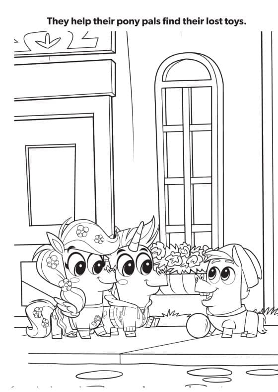 Characters in Corn and Peg coloring page