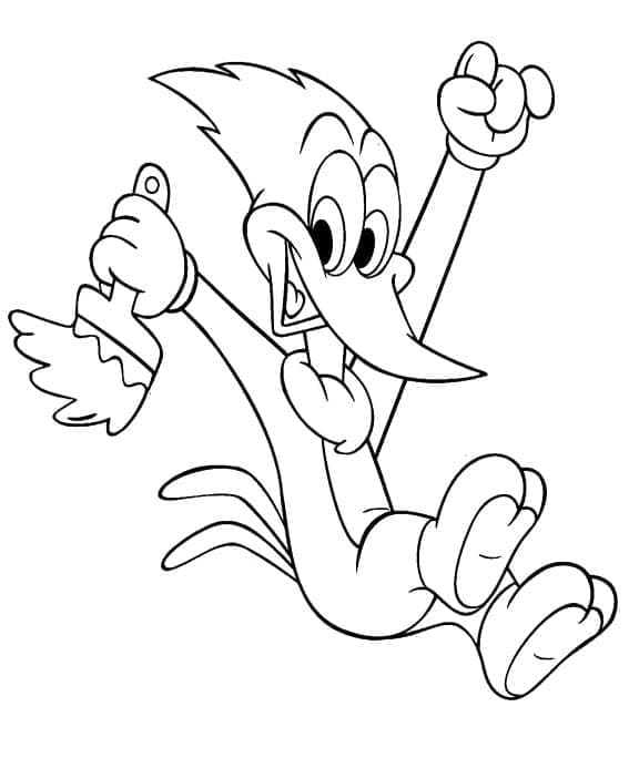 Cheerful Woody Woodpecker