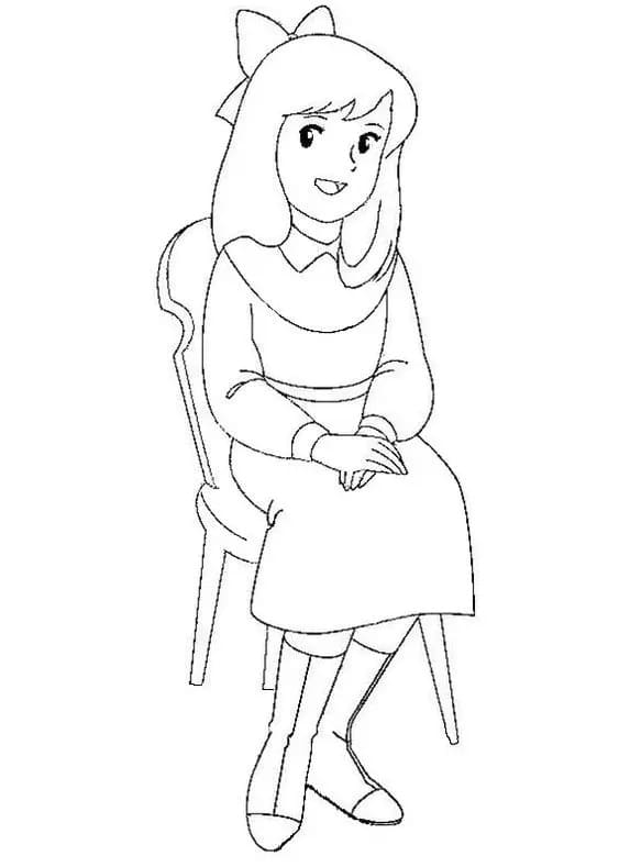 Clara Sesemann from Heidi coloring page