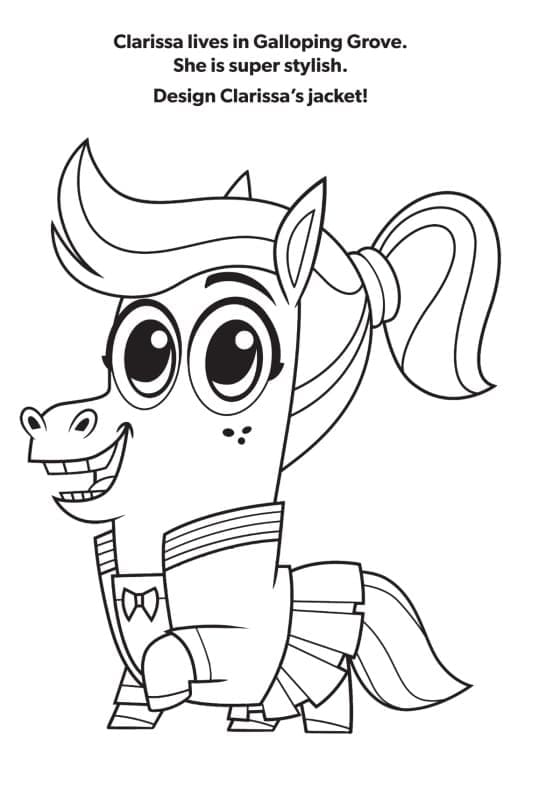 Clarissa in Corn and Peg coloring page