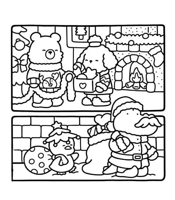 Comfy Days Christmas coloring page