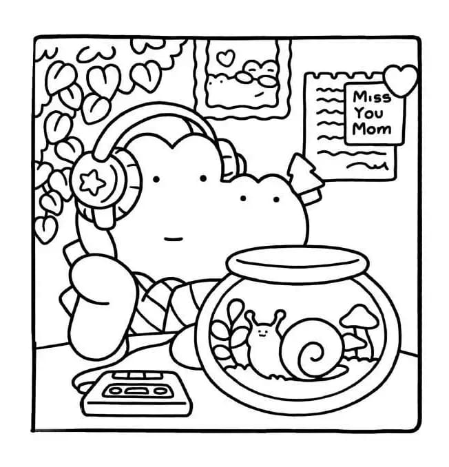 Comfy Days Printable coloring page