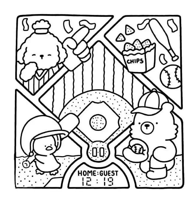 Comfy Days Sport coloring page