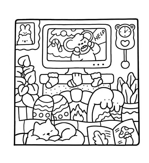 Comfy Days to Print coloring page