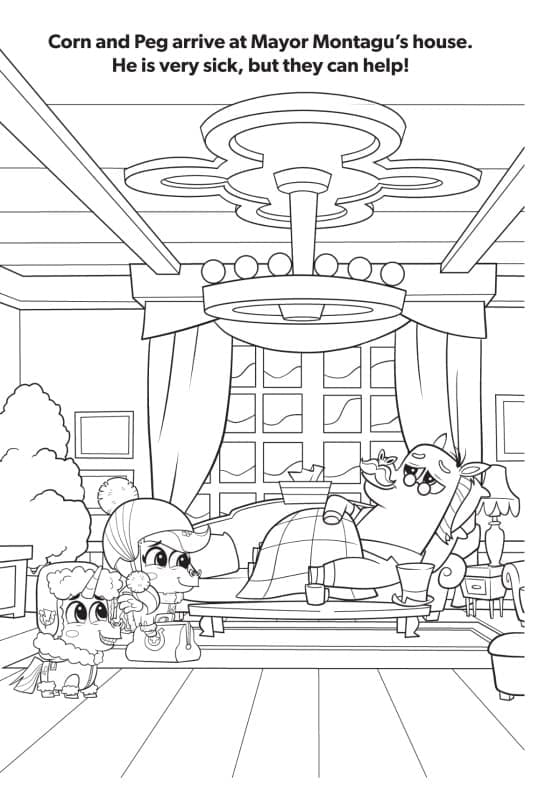 Corn and Peg For Kids coloring page