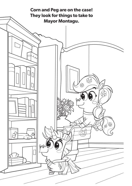 Corn and Peg Free For Kids coloring page