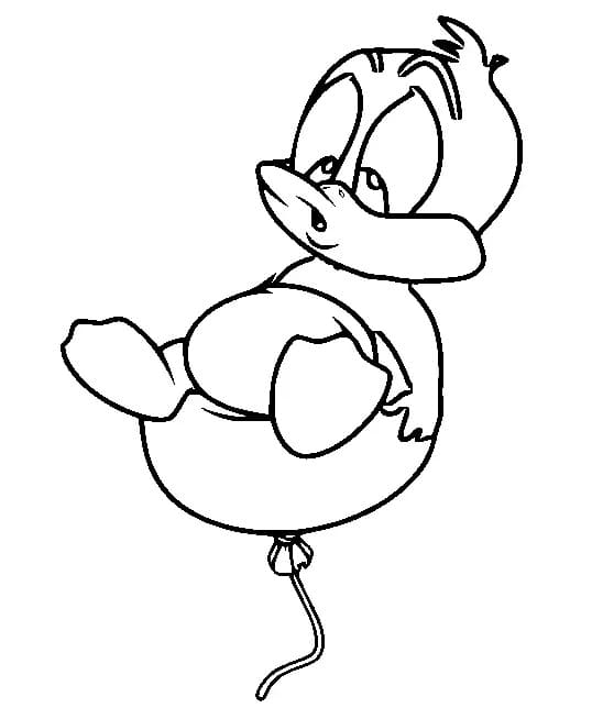 Cute Baby Daffy Duck coloring page