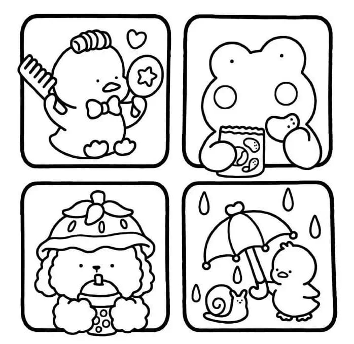 Cute Comfy Days coloring page