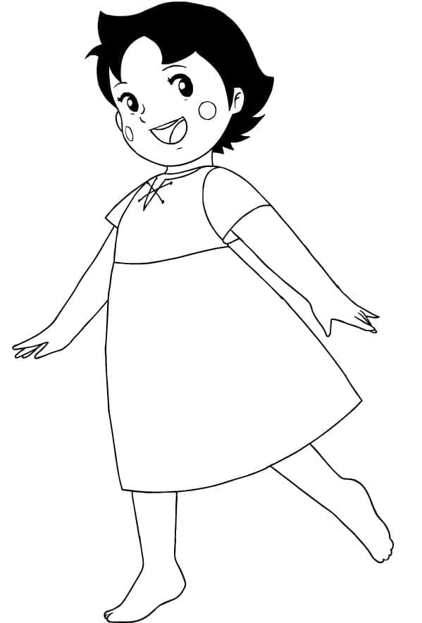 Cute Heidi coloring page