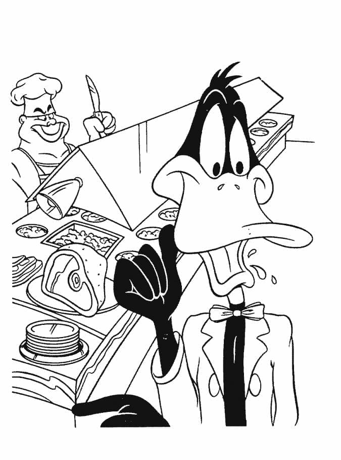 Daffy Duck in Kitchen