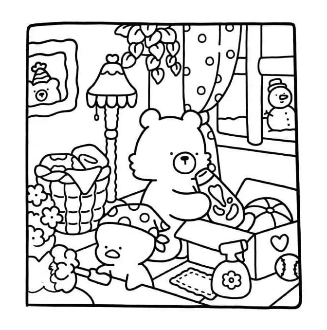 Drawing of Comfy Days coloring page