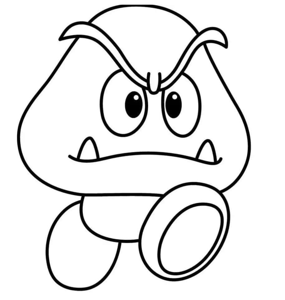 Drawing of Goomba coloring page